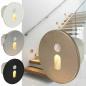 Preview: LED Treppenleuchte mit Sensor MOD-6A1+Cover rund (Oval) 1,5W – Lichtfarbe einstellbar – Weiß / Schwarz / Alu / Titanium Gold