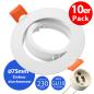 Preview: 10er Pack Einbaustrahler 5203-WH – Kunststoff Weiß, schwenkbar, inkl. GU10 Fassung