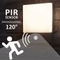 Preview: LED Außenwandleuchte mit Sensor 1521C1 12W 3000K IP54 schwarz