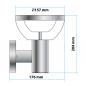 Preview: LED Außenwandleuchte "309A"-SN, Edelstahl – IP44, 3000K, 550lm