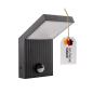 Preview: LED Außenwandleuchte 6014A1 mit Bewegungsmelder – 8W, 1280 Lumen, IP65, Schwarz – Modernes Design & einfache Montage