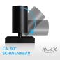 Preview: GU10 Deckenleuchte ProSpot 865-1-BK, schwarz