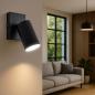 Preview: GU10 Deckenleuchte ProSpot 865-1s Schwarz – 1-flammig, mit Schalter, Aluminium, IP20