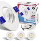 Preview: 3er SET LED Einbaustrahler QUASAR 4,5W weiß
