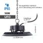 Preview: LED Hallenbeleuchtung UFO -100W – IP65, 13250lm, Neutralweiß
