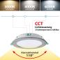 Preview: 6 x LED Einbaustrahler URANUS 10W – Eisen gebürstet, CCT, Bad