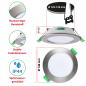 Preview: 6 x LED Einbaustrahler URANUS 10W – Eisen gebürstet, CCT, Bad