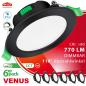 Preview: 6 x LED Einbaustrahler VENUS Schwarz 7W Dimmbar für Bad – IP44
