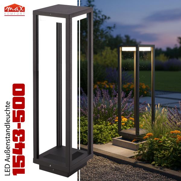 LED IP54 Außenstandleuchte 1543-500 schwarz