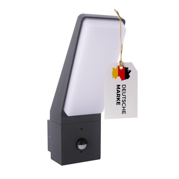 LED Außenwandleuchte EVA 2305A1 mit Bewegungsmelder – Anthrazit | 12W, 1500lm, IP65