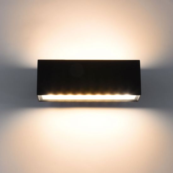 Außenwandleuchte aus Aluminium LED 1349A up & down – 18x6,5 cm, IP54, Warmweiß