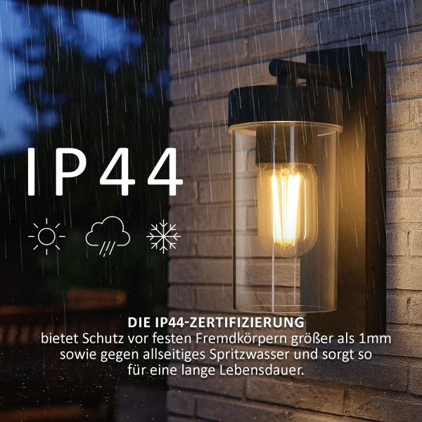 Außenwandleuchte 4052B IP44 schwarz