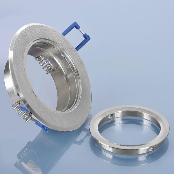 Eleganter Einbaustrahler in Alu gebürstet – GU10 HMZ-5105-AB – Perfekt für moderne Innenräume