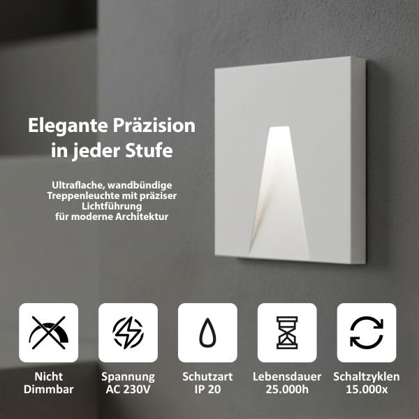 Preview: Elegant LED Stair Light 6103S in Matte Black – 0.5 Watt Warm White for Stylish Accent Lighting - Kopie - Kopie