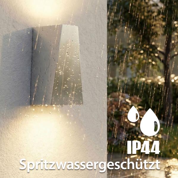 Preview: Außenwandleuchte Edelstahl 560-2SN IP44 mit 2x GU10 Fassung