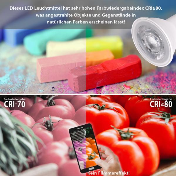 10x LED GU10 Lampe 7W neutralweiß DIMMBAR