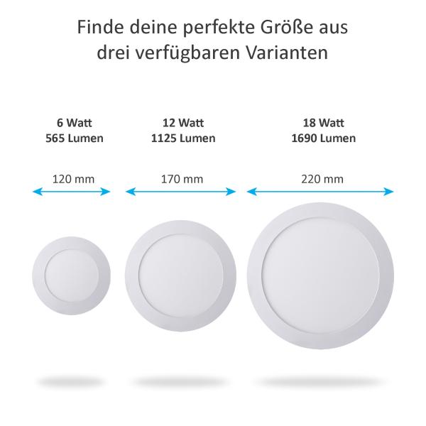 LED-Panel 2601R-WH – 12 Watt, CCT einstellbar, rund