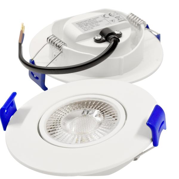 3er SET LED Einbaustrahler QUASAR 4,5W weiß