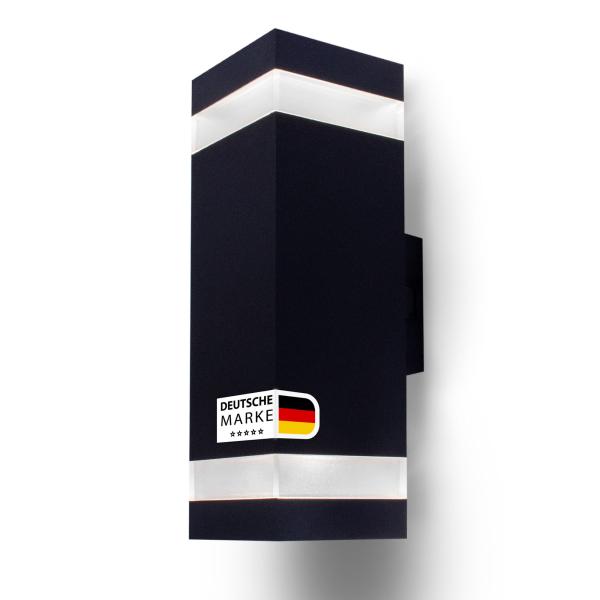 LED Außen-Wandleuchte 1618H – 18W – 1400 Lumen – 3CCT einstellbar – IP44 – Schwarz