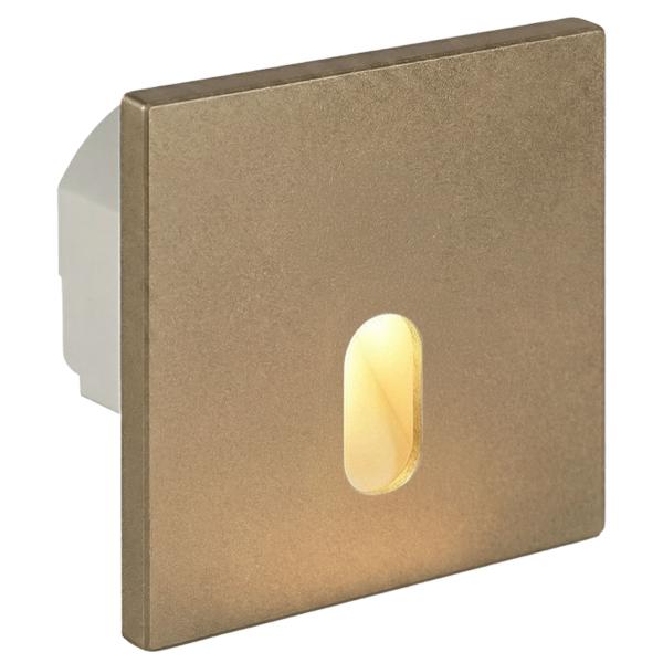 LED Treppenleuchte MOD-6A+Cover eckig (Oval) 1,5W – Lichtfarbe einstellbar – Weiß / Schwarz / Alu / Titanium Gold