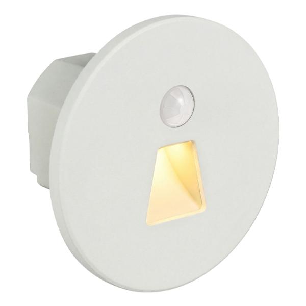 Preview: LED Treppenleuchte mit Sensor MOD-6A1+Cover rund (Trapez) 1,5W – Lichtfarbe einstellbar – Weiß / Schwarz / Alu / Titanium Gold