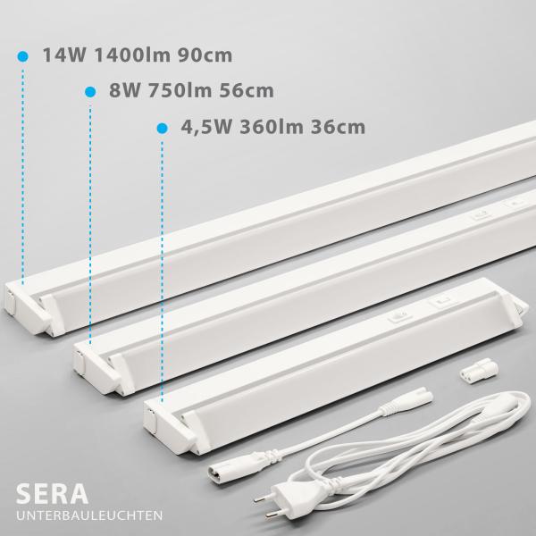LED Unterbauleuchte SERA-S 4,5W mit CCT Farbwechsel