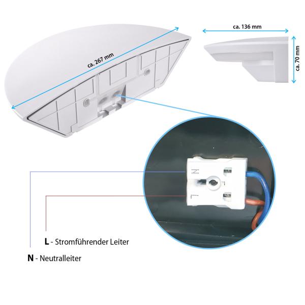 SETA-WH LED Außenwandleuchte Weiß