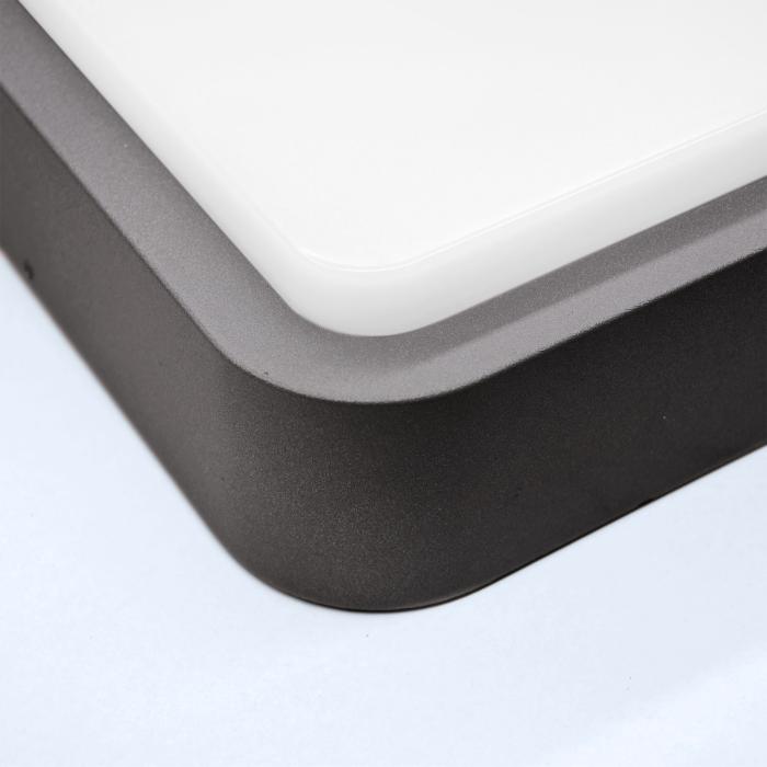 Außenwandleuchte aus Aluminium 1419, Anthrazit– 280x280 mm, IP44, für 2xE27 Leuchtmittel