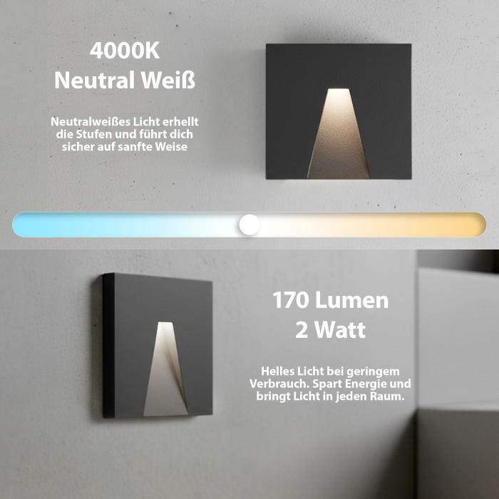 Elegant LED Stair Light 6103S in Matte Black – 0.5 Watt Warm White for Stylish Accent Lighting - Kopie