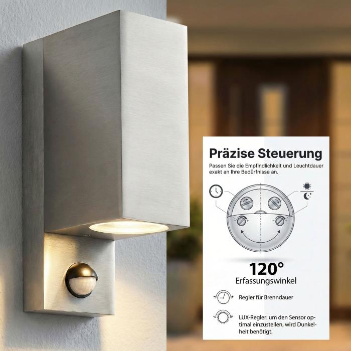 Außenwandleuchte aus Aluminium 1268E1-SN, IP44