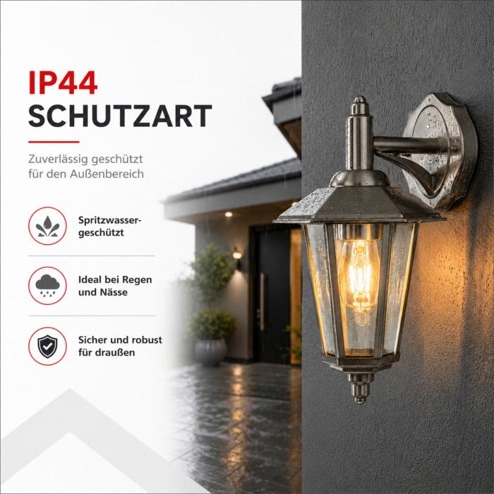 Außenwandleuchte Edelstahl 601B IP44 E27