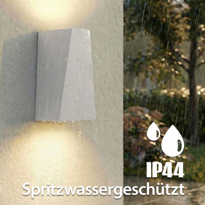 Außenwandleuchte Edelstahl 560-2WH IP44 2x GU10 Fassung