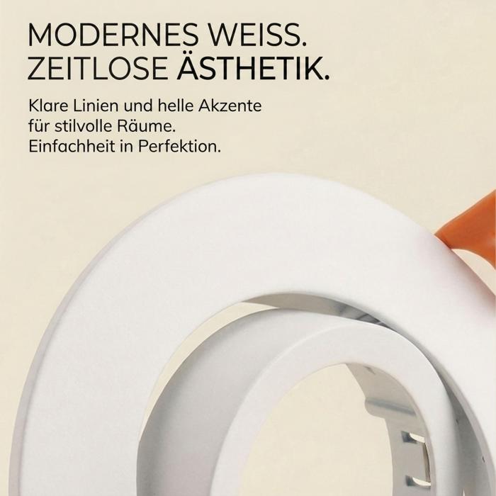 10er Pack Einbaustrahler 5203-WH – Kunststoff Weiß, schwenkbar, inkl. GU10 Fassung