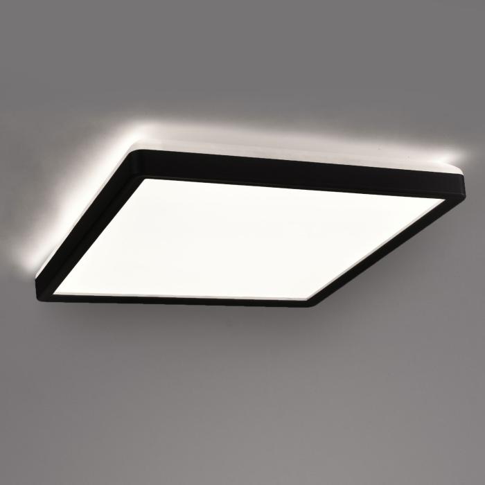 LED Deckenleuchte LUCKY eckig 18W, Neutralweiß in Schwarz