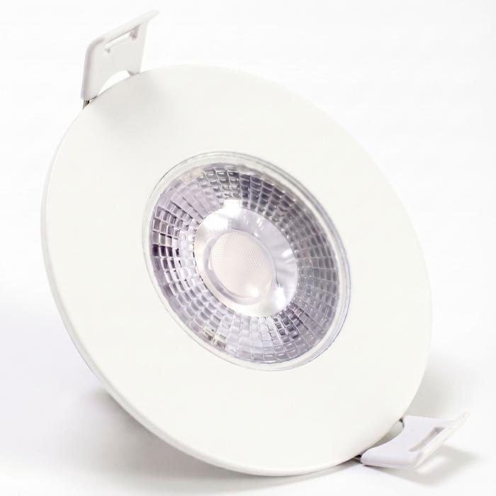 LED Bad Einbaustrahler F-MAX IP44 5W Warmweiß 3-Stufen-Dimmbar Weiß