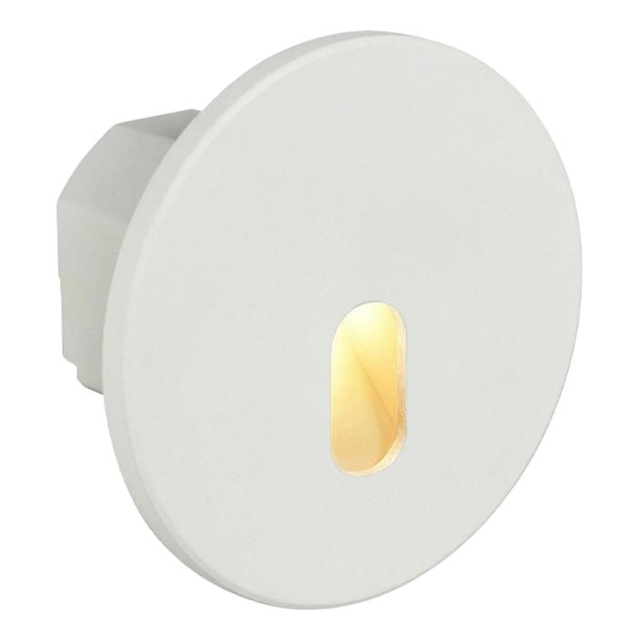LED Treppenleuchte MOD-6A+Cover rund (Oval) 1,5W – Lichtfarbe einstellbar – Weiß / Schwarz / Alu / Titanium Gold
