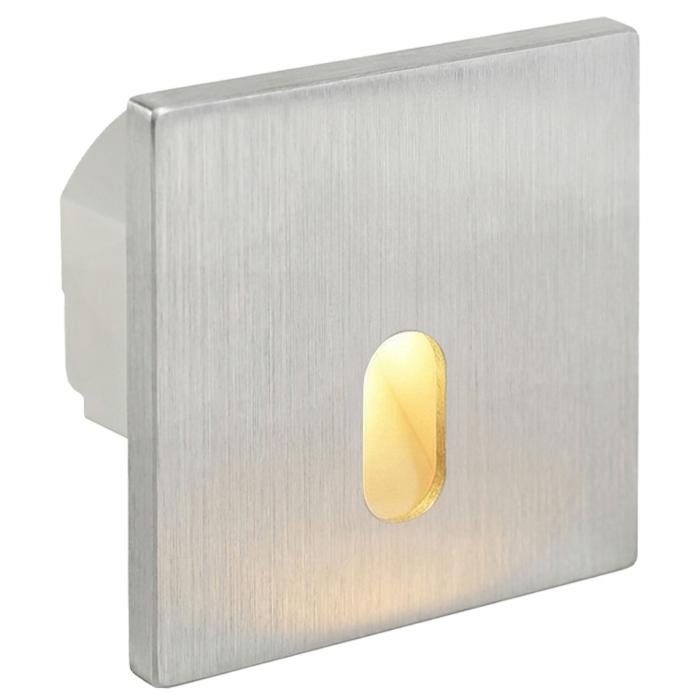 LED Treppenleuchte MOD-6A+Cover eckig (Oval) 1,5W – Lichtfarbe einstellbar – Weiß / Schwarz / Alu / Titanium Gold