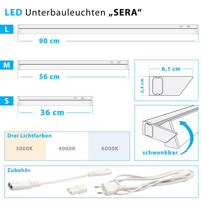 Maxkomfort - LED Lichtleiste dimmbar, LED Unterbau-Leuchte, 5 Watt, LED- Küchenlampe, kitchen light, cupboard