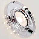 Glas Einbaustrahler GU10 Rund 4111 mit LED-Dekoring