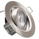 LED Einbaustrahler LUMAX-SN, Eisen-gebürstet, 5W, warmweiß, SL90-SN